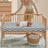 JIANADAER 28"x52", Checkered Fitted Crib Sheet Grey and White Plaid Geometric Gingham Standard Crib Mattress Fitted