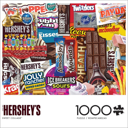 Buffalo Games - Hershey - Sweet Collage - 1000 Piece Jigsaw Puzzle for Adults Challenging Puzzle Perfect for Game Nights - Finished Puzzle Size is 26.75 x 19.75