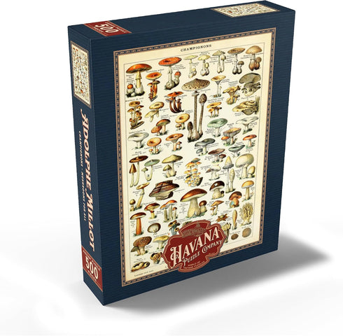 500 MyPuzzle Champignons - Mushrooms for All, Vintage Art Poster, Adolphe Millot - Premium Piece Jigsaw Puzzle