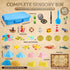 Accessories,2.2lbs 3 4 5 6 7 8 KNASON Pirate Treasure Chest Sensory Bin,Play Sand Kit for Boys with Pirate Sand,Glow