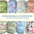 1 (7-17lbs) BISENKID Waterproof Cloth Diaper Cover Reusable Swim Diaper - Adjustable Outer Shell Over an Absorbent