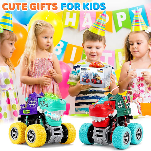 JODUDLR 3-5, 2 3-4, Toy,360 3 4 5 Dinosaur Toys for Kids Monster Truck Toys for Ages Light-Up Sounds Toddler Boy