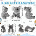 5 11.8 Inches 5.5 Inches Meooeck Pcs Koala Bear Stuffed Plush Animal Mum Koala Plush Toy Doll Toy Gift for Birthday