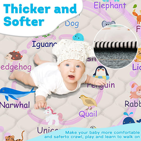 71" 79" Baby Play MatThick Soft X Playpen mat, Non-Slip and Machine Washable Baby Play Mats for FloorCrawling Mat
