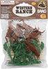 BMC CTS Rustic Western Ranch - 15pc Plastic Figure Playset, Diorama Accessories