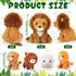 Honoson 5 Pcs Large Lion Plush Set with 4 Cute Baby Lions in Zippered Back, Soft Cuddly Plushie, 14 Inch