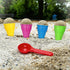 5pcs TOYANDONA Beach Toys Plastic Ice Cream Cones Scoop Kids Seaside Play Sand Toys for Children Toddlers (Random