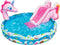 BANZAI Spray 'N Splash Unicorn Pool, Inflatable Outdoor Backyard Water Slide, 78 in Length