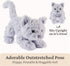 0 9 GUND Bootsie English Blue Kitten Plush Toy, Premium Cat Stuffed Animal for Ages and Up, Gray