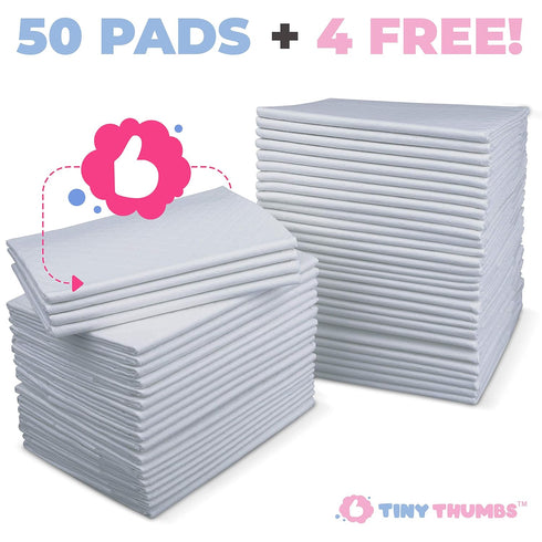 (54 Pack) Disposable Changing Pads for Baby - Super Soft, Ultra Absorbent & Waterproof Large Diaper Changing Pad Liners