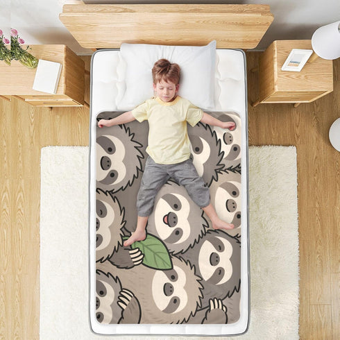 siphylline 52" 34" Cute Cartoon Sloth Brown Extra Large Resuable Baby Bed Pad Highly Absorbent Diaper Changing Pad