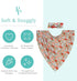 Set Posh Peanut Swaddle Blanket + Headband - Soft Newborn Swaddle Doubles As a Stroller, Receiving Blanket, and Nursing