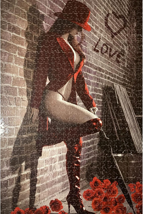 Puzzle Jigsaw 1000 Pieces.Sexy Red Woman.Challenging Adult Puzzle DIY Wooden Toy Unique Gift Modern Home Decor