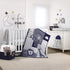 NoJo Love You to The Moon Fitted Crib Sheet, 100% Cotton Grey and White Elephant and Giraffe Nursery Photo Op