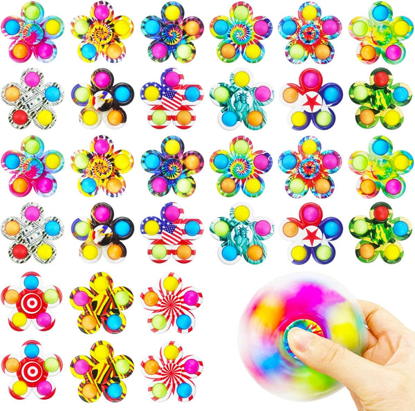 30 Fidget Spinners Toys, Easter Egg Fillers Party Favors Gifts for Kid,Pop