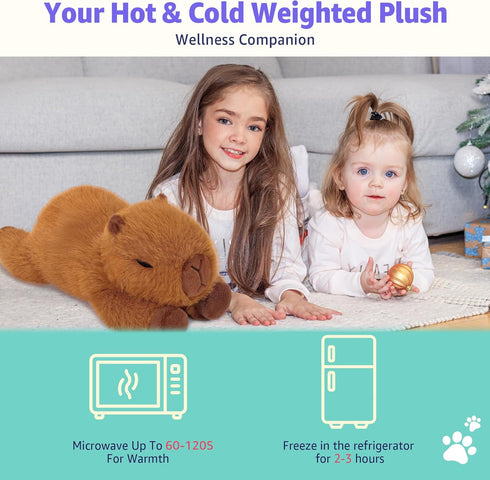 15 inch Onsoyours Original Capybara Microwavable Stuffed Animal, Heatable Capybara Plush for Warmth & Comfort - Soft