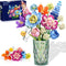 PLAXSOON Flower Bouquet Building Set, 888 PCS Botanical Collection Building Block Toy,