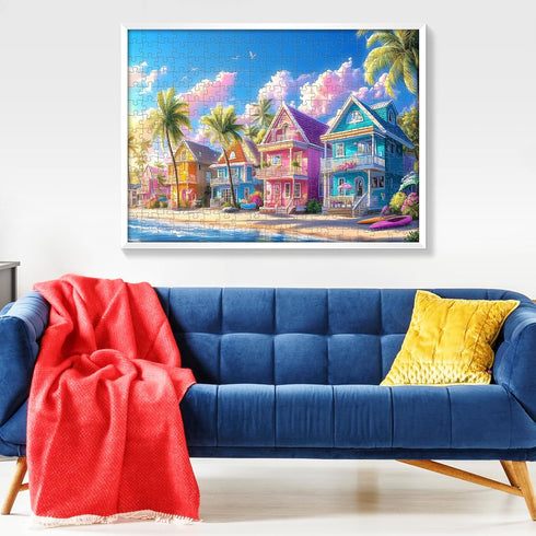 VOLUVOLU 300 300 Entertainment(20.5 15 Pieces Jigsaw Puzzles for Adults, Color House Puzzle for Adults Children