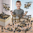JASSKKBO 86-In-1 4-7 6-8 8-12, Army Men Toys for Boys Military Base/Truck/Kayak Boat/Motorcycle/Helicopter/Army Men