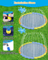 120" 10FT 1mm Summer 3+ Instraella Splash Pad for Dog and Kids, Large Non-Slip Sprinkler Mat Thickened and Foldable