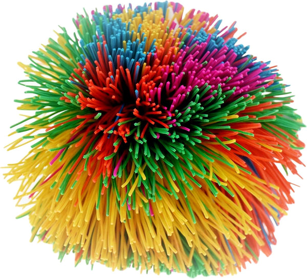 JA-RU Bandy Ball, 3" Fidget Ball with String & Spike, Random Color, Stress Relief Sensory Toy for Kids & Adults