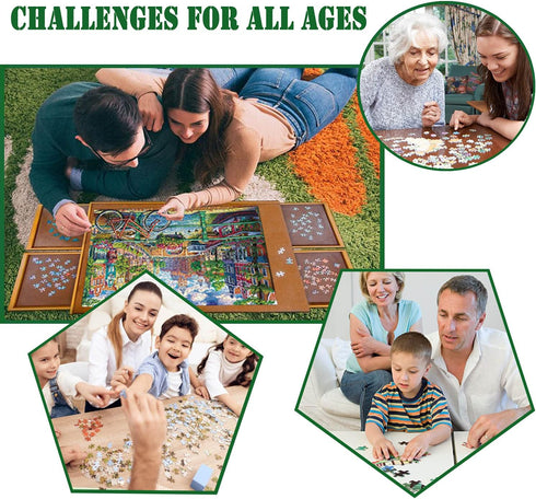 Jigsaw Puzzles 1000 Pieces for Adults - Amsterdam Canal Educational Game Toys, Family Decoration Puzzle