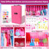 127pcs Closet 11.5 inch 1/6 Doll Clothes Accessories and for Girl Doll,Dollhouse Wardrobe Storage Fashion Dress Gowns