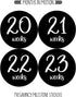 Pregnancy Weekly Belly Growth Stickers, Large Set of 36, Week to Week Photo Prop for Expecting Maternity Keepsake