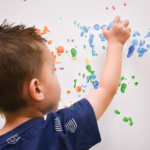 READY 2 LEARN Doodle Dabbers Dot Markers, Set of 6 Washable Colors, Non Toxic with Specially Designed Toddler Grip