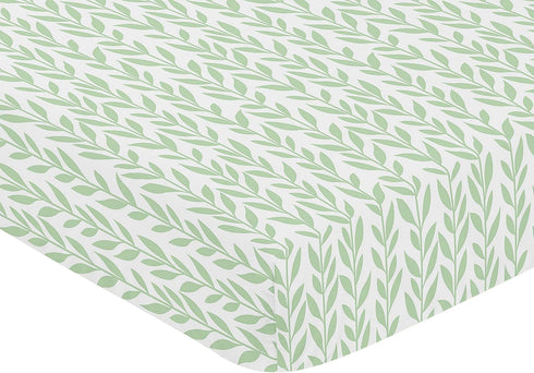 Set 4 Sweet Jojo Designs Yellow, Green and White Sunflower Boho Floral Baby Girl Nursery Crib Bedding - Pieces