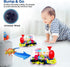 Music Train Toy with LED Light - Colorful Moving Transparent Gears for Kids, Tummy Time Crawling Baby Toys