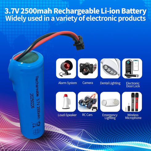 Generic 3.7V 2500mah 1 Pack SM-2P Rechargeable li-ion Battery with USB Chargers Plug for RC Cars Bubble Gun Remote