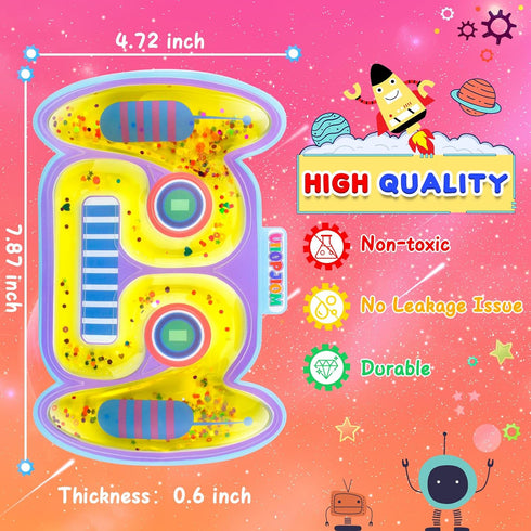 2PC UIIOPJIOM Autism Sensory Toys Easter Basket Stuffers for Boys, ADHD Autistic Airplane Travel Toys, Cool Squishy