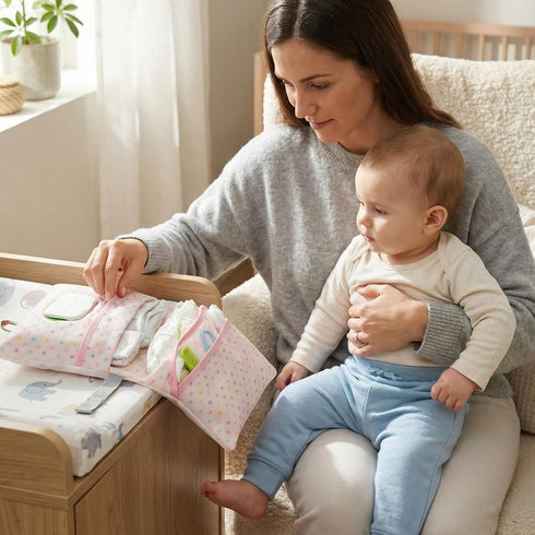 HAMUR Baby Diaper Bag Organizer Travel-Friendly, Compact & Foldable | Stroller Pouch for Newborn Essentials Must-Have