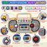 Ansee 2 Busy Board Montessori Toys for Toddlers, Wooden Sensory Toys with LED Light, Switches, Music, Labyrinth, Adjust