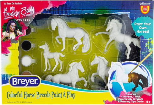 Breyer Horses Stablemates Horse Crazy Colorful Breed Paint Set | 5 Piece Set | Model #4234
