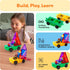 2pcs 3 PT21 PicassoTiles Magnetic Tiles Expansion Car Truck Building Blocks Compatible with regular bricks, Kids Magnet
