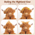 Highland Cow Stuffed Animals, Microwavable & Weighted Stuffed Animal, Highland Cow Plush for Warmth Comfort, Heatable