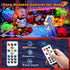 6HD Films+15 Sounds+31 Control+360Rotating 1-3 4-7 1-8 PIKOY Toddler Toy Cars Toy Projector | Colors+Remote | Egg Light