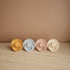 6-18 FRIGG Rope Natural Rubber Baby Pacifier | Made in Denmark | BPA-Free (Sage/Croissant, Months)