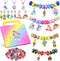 BDBKYWY Girls Charm Bracelet Making Kit, Unicorn Jewelry Supplies DIY Art Craft Set, Birthday Gifts for 3-8 Year Old