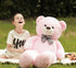 Poutmac 4Ft Giant Pink Teddy Bear Soft Stuffed Animals Cute Plush Toy for Women Kids for Valentine's Christmas Birthday