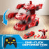 Transform Remote Control Car Robot, 1:18 Scale Police Car with Flashing Light, 360 Degree Rotating Drifting