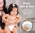 3 3 (1224 lbs), 58 Count, Packaging MANEKI Size Diapers, Highly Absorbent & Breathable Baby Diapers, Size