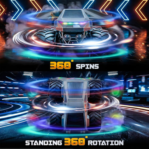 2.4GHz 1:20 4WD 8-12 360 6, 7, 8, 9, 10 BEZGAR Cyber Truck Toy - Remote Control Car for Boys with Colorful Lights