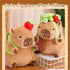 Aniamls Cute Capybara Plush Kawaii Soft Capybara Plush Doll Pillow with Bread Capybara Stuffed Toys for Girls Kids