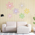 Dimeho 6pcs Boho Nursery Decor Daisy Flower Woven Macrame Wall Hanging 3 Size