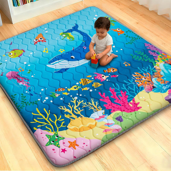 RONGFA Baby Play Mat for Floor, 71'' x 59'' Thicken Foam Soft