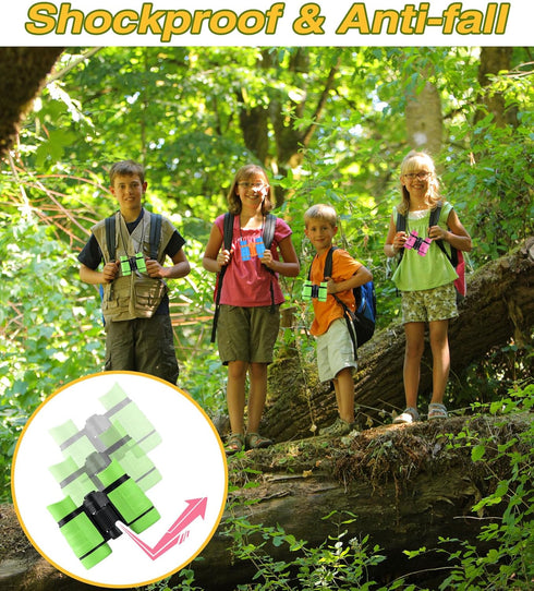 Binoculars for Kids, Toy Binoculars for Boys and Girls 3-12 Years, Valentines Day Gifts for Bird Watching