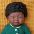 Miniland Baby Doll African Boy with Down Syndrome, 15’’ (Polybag)